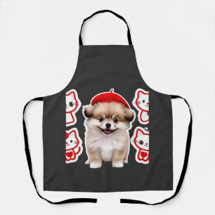Paris Pup & Kitty Crew � Cute Beret Dog and Cat Apron