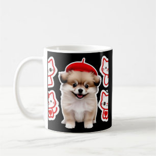 Paris Pup & Kitty Crew � Cute Beret Dog and Cat Coffee Mug