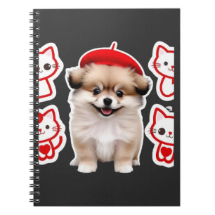 Paris Pup & Kitty Crew � Cute Beret Dog and Cat Notebook