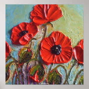 Paris' Red Poppies Fine Art Poster