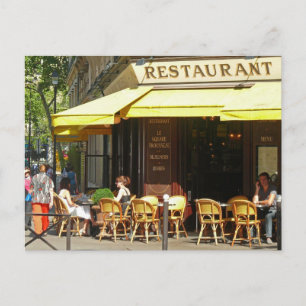 Paris Restaurant Postcard