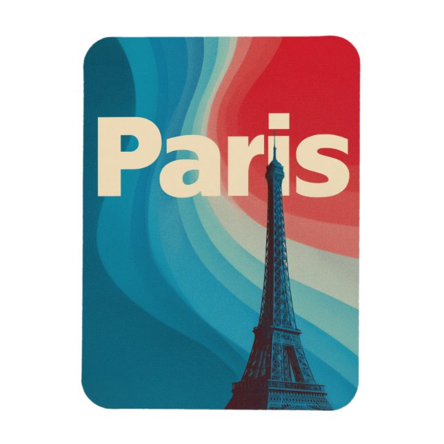 Paris retro magnet (Vertical)