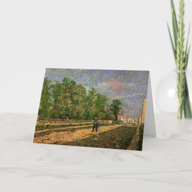 Paris Road with Peasant by Vincent van Gogh Card (Front)