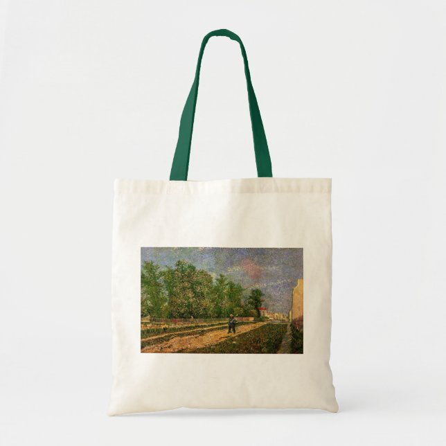 Paris Road with Peasant by Vincent van Gogh Tote Bag (Front)