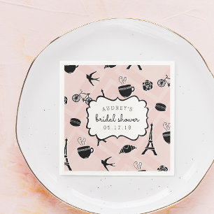 Paris Romance Bridal Shower Napkin