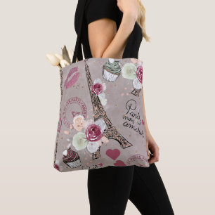 Paris Romance, French Style Tote Bag