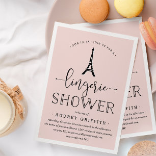 Paris Romance Lingerie Shower Invitation