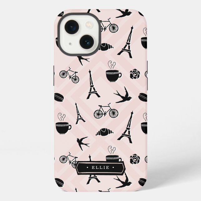 Paris Romance | Personalised iPhone Case (Back)