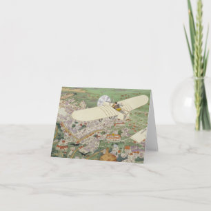 Paris-Rome Monoplane Beaumont Le Gagnant Bleriot Holiday Card