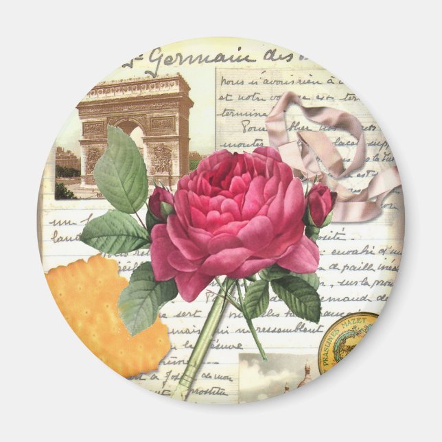 Paris Rose Magnet (Front)