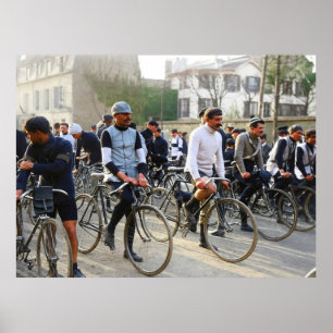 Paris-Roubaix Cycling Race 1907 Color Redux Poster