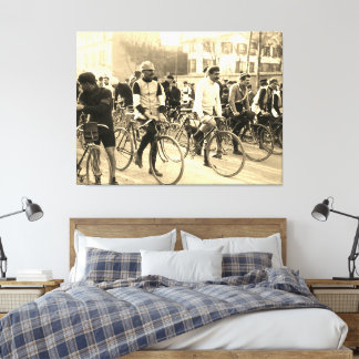Paris-Roubaix Cycling Race 1907 Colour Redux Canvas Print