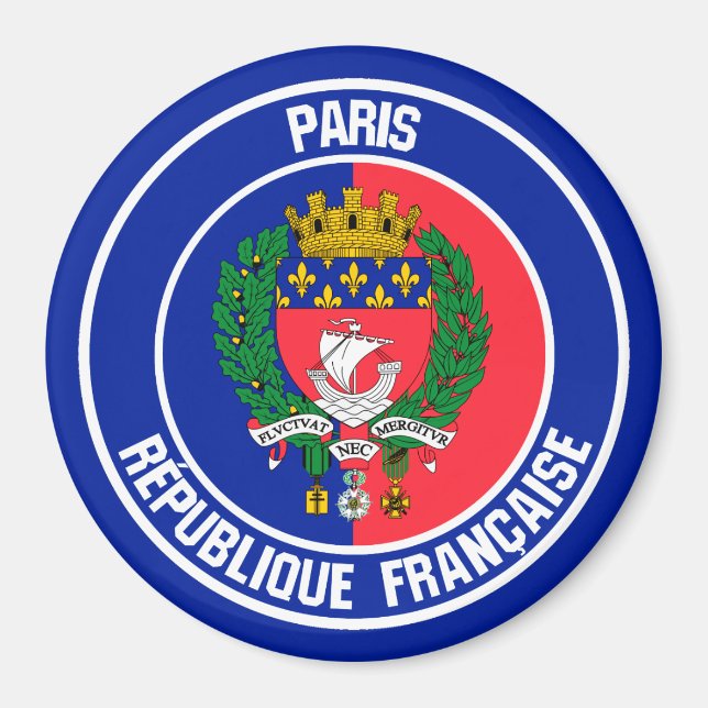 Paris Round Emblem Magnet (Front)