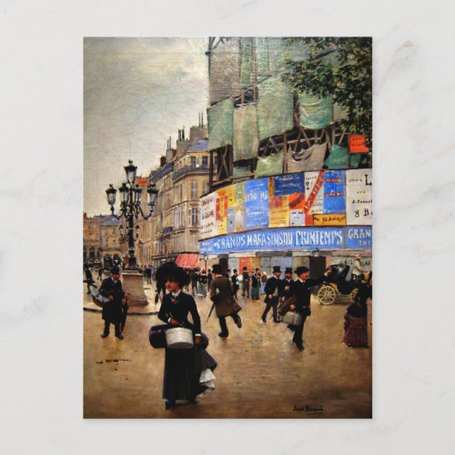 Paris, Rue du Havre artwork Postcard (Front)