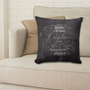 Paris rustic country chalkboard French Scripts Cushion