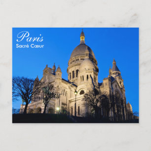 Paris - Sacré Cœur at night postcard