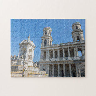 Paris Saint Sulpice church view puzzle