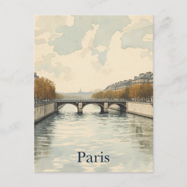 Paris Seine Postcard (Front)