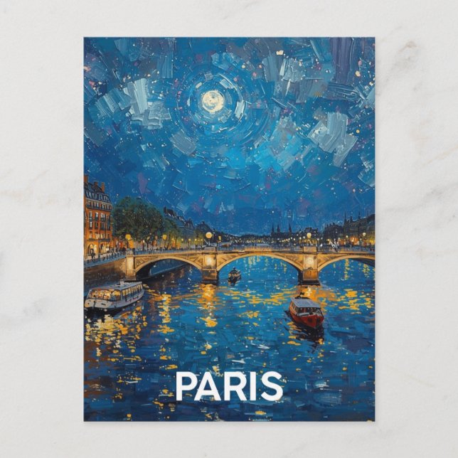 Paris Seine Postcard (Front)