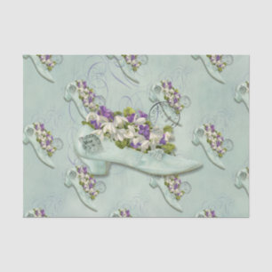 Paris shoe floral elegant woman's tissue paper