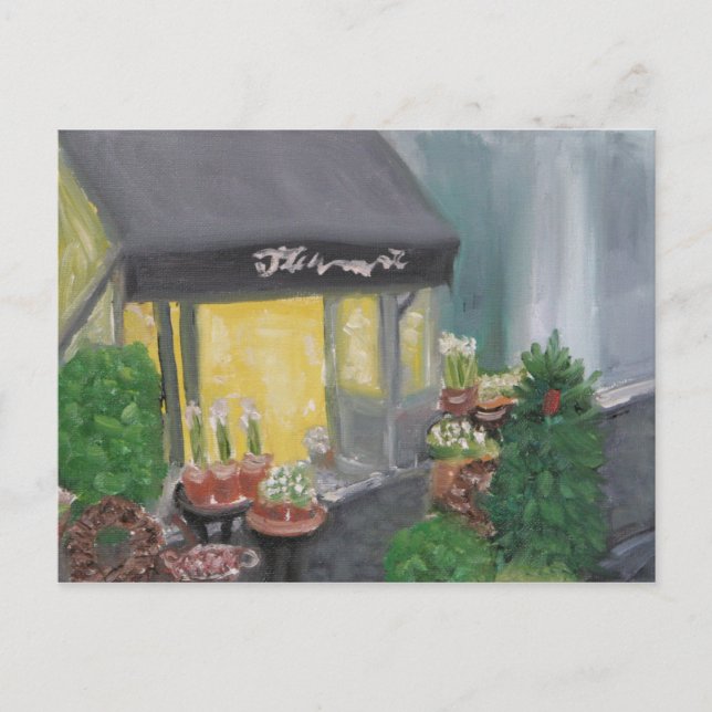 "Paris shopping by candlelight" Postcard (Front)