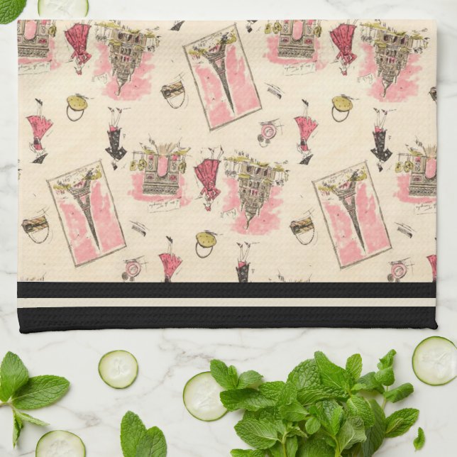 Paris Sights 2 Tea Towel (Folded)