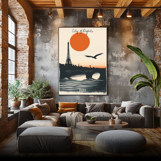 Paris Silhouettes - Eiffel Tower Reflections Poster (Creator Uploaded)