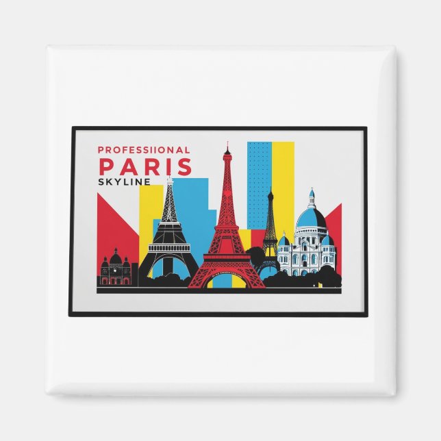 Paris Skyline 2 Magnet (Front)