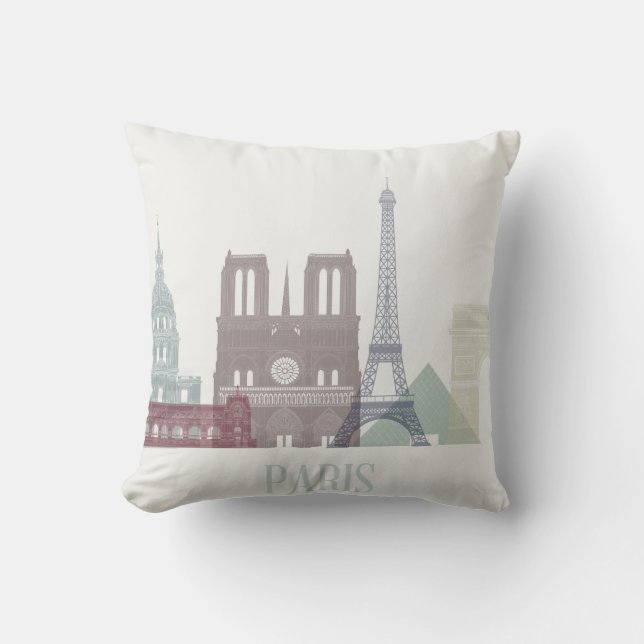 Paris Skyline Cushion (Front)