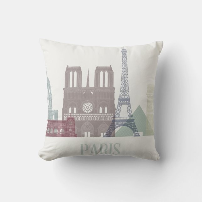 Paris Skyline Cushion (Front)