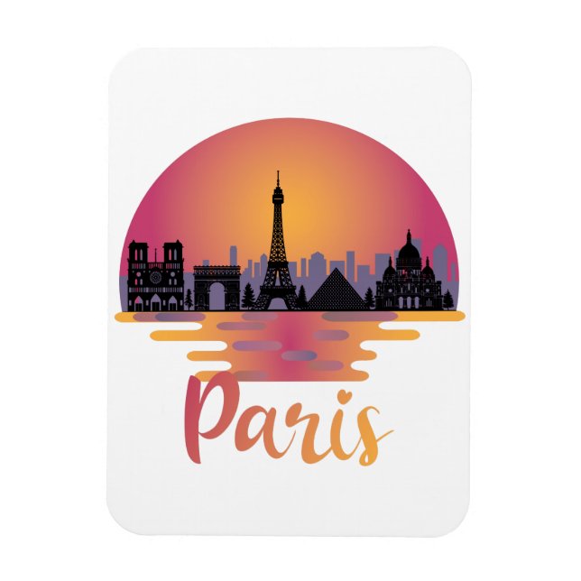 Paris Skyline - France Travel Magnet (Vertical)
