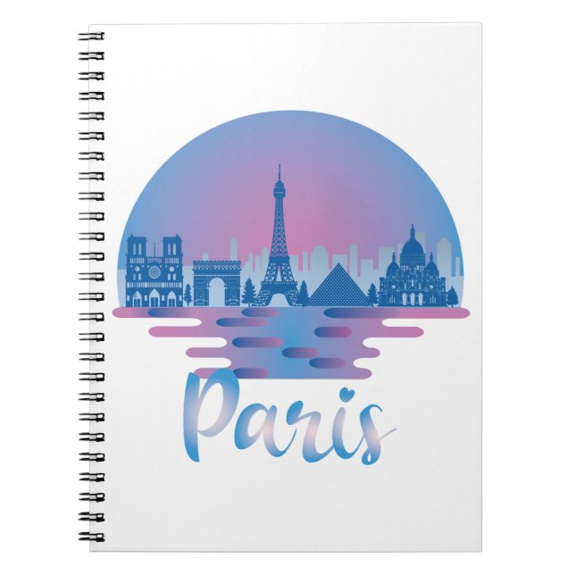 Paris Skyline - France Travel Notebook (Front)