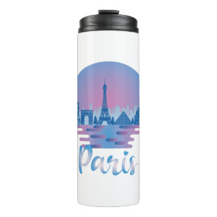 Paris Skyline - France Travel Thermal Tumbler