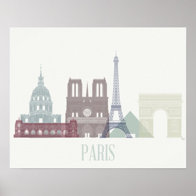 Paris Skyline Poster (Front)