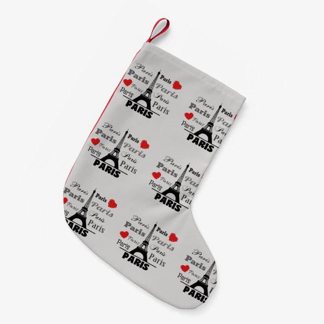 Paris Small Christmas Stocking (Front (Hanging))