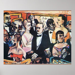 Paris Society, fine art by Max Beckmann Poster