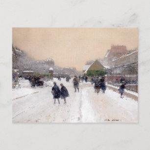 Paris sous la neige ~ Paris under snow Postcard