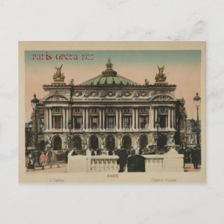 Paris Souvenier L'Paris Opera House Postcard