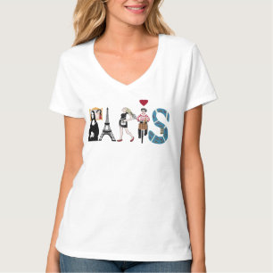 Paris spelt in images  T-Shirt