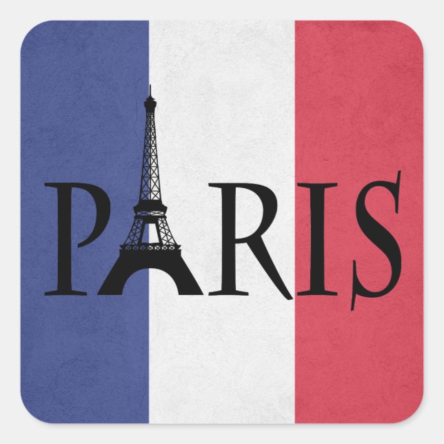Paris Square Sticker (Front)