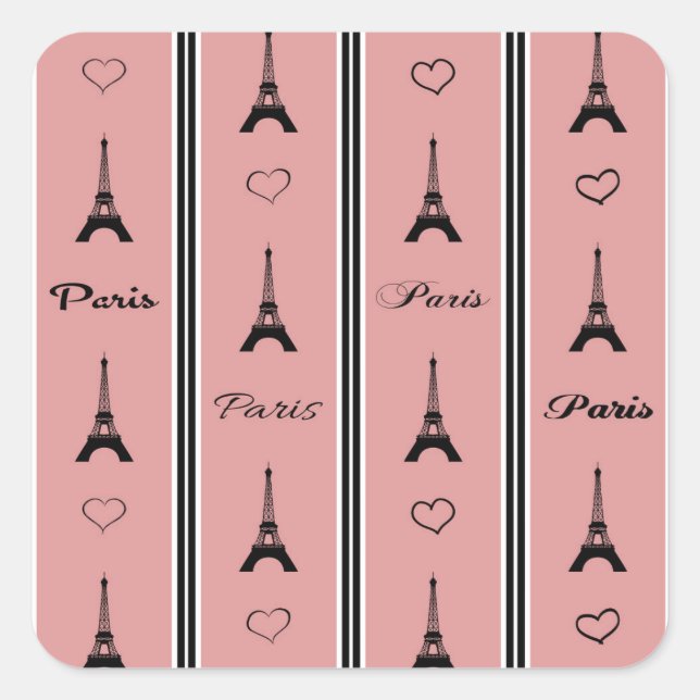 Paris Square Sticker (Front)