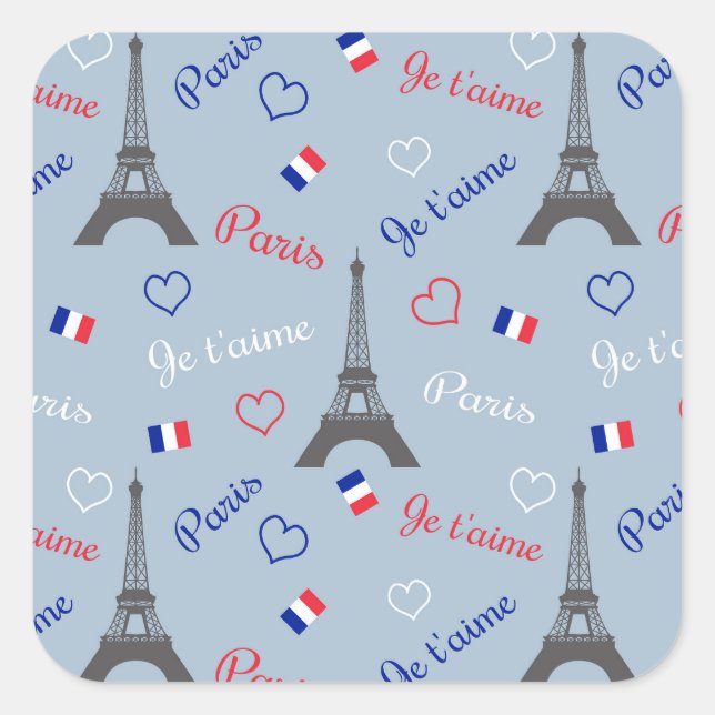 Paris Square Sticker (Front)
