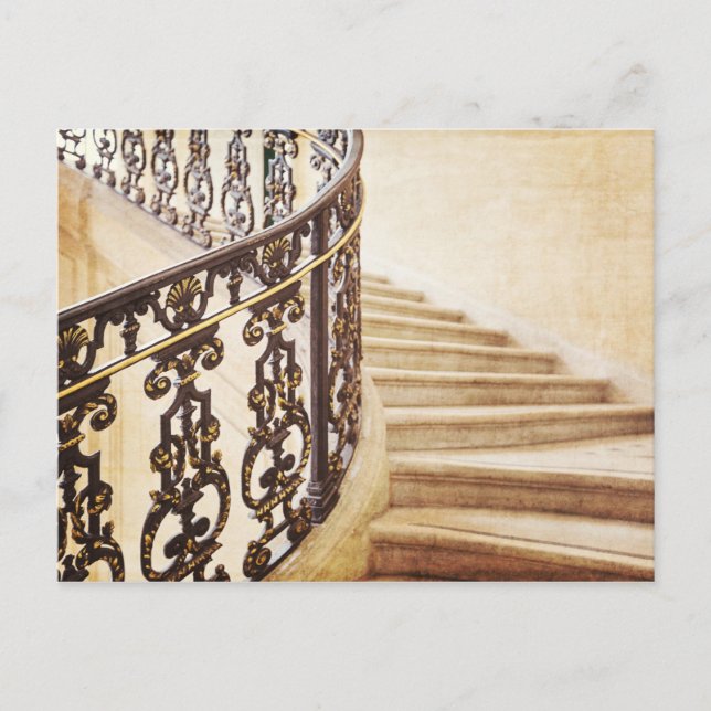 Paris Staircase Photography Postcard (Front)