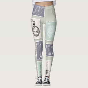 Paris Stamps Leggings