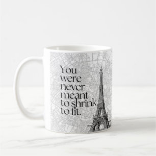 Paris Street Map & Eiffel Tower Quote Wall Art Coffee Mug