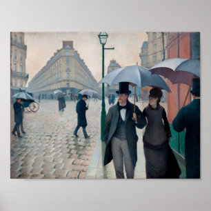 Paris Street Rainy Day (1877)  by Gustave Caillebo Poster