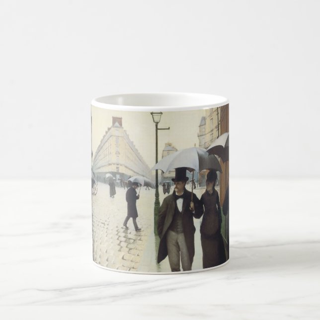 Paris Street, Rainy Day by Caillebotte Coffee Mug (Center)