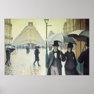 Paris Street, Rainy Day by Caillebotte Poster