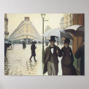 Paris Street, Rainy Day by Caillebotte Poster