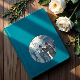 Paris Street; Rainy Day by G. Caillebotte, Art Classic Round Sticker